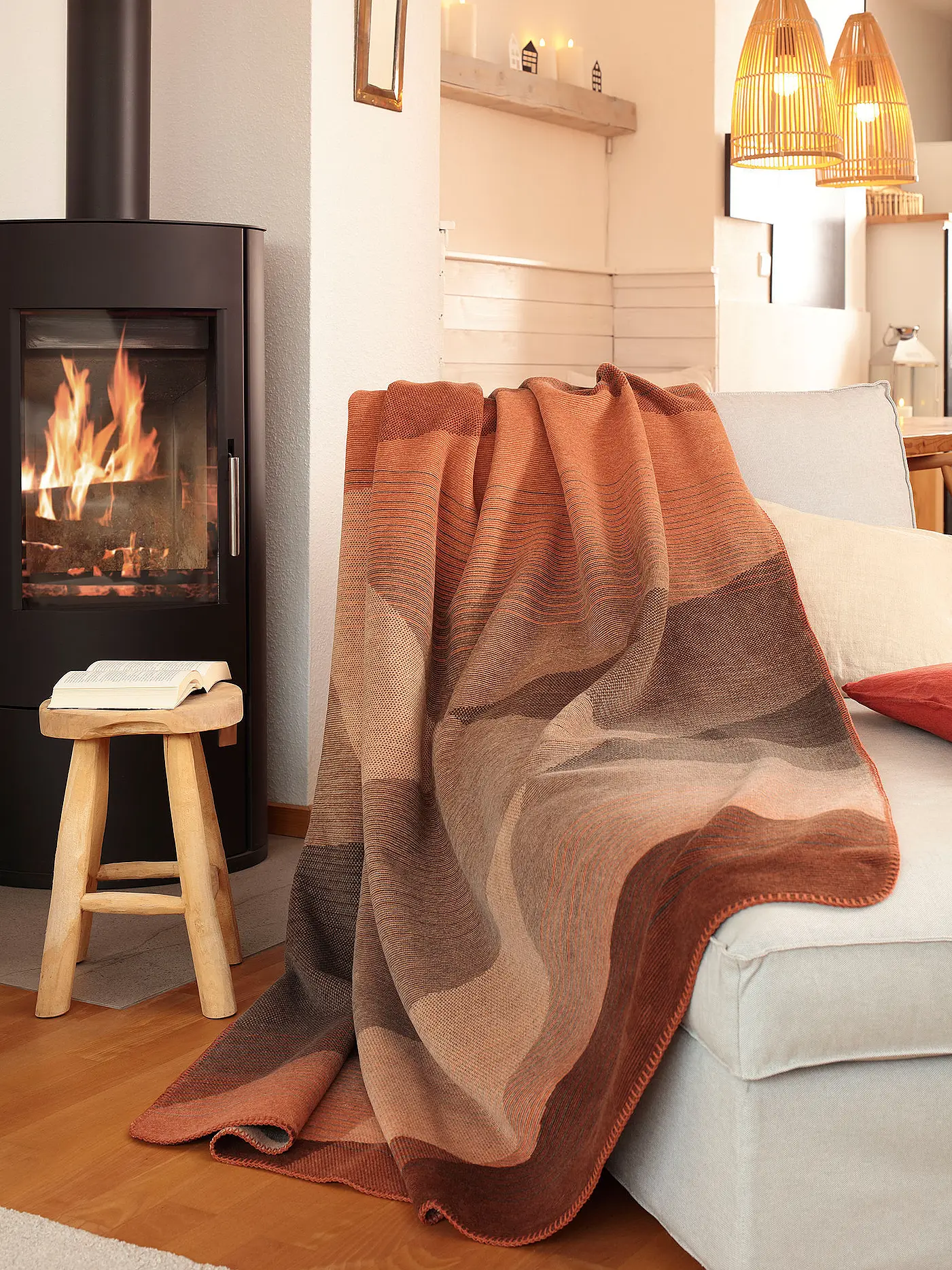 BIEDERLACK | Wohndecke SOULFUL CRAFTED 150x200cm Circular Bronze | 